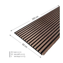 Akustik Ahşap Duvar Paneli Lambiri Açık Ceviz 60 280 Cm