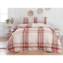 Merinos Comforter Çift Kişilik Yorgan Set Anna Yeşil Krem - Yeşil