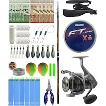Yekoutdoor Surf Olta Seti Shimano Kamış Sonora Ax Surf Tele 4220 4,20m 200g Kamış&okuma Tomcat 8000 Olta Makinesi