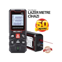 50 Metre Yüksek Hassasiyet Lazer Metre Ölçer Lcd Dijital Ekran Su Terazili Lazermetre Lazerli