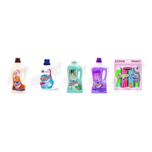 Bingo Ahşap Tem. 1 L + Sıvı Deterjan Amber 2600 Ml + Yüzey Tem. Fresh 2.5 Lt + Yüzey Tem. Fresh 2.5 Lt + Temzilik Bezi 4'lü 5'li Set 2'li Set