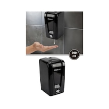 Vera Otomatik Sıvı Sabunluk Ve Dezenfektan Verici 700ml, Fotoselli Sensörlü Sabunluk F208 Siyah