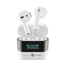 Cellularline Music Sound Spark Bluetooth 5.3 Led Ekranlı Kulak İçi Kulaklık Beyaz