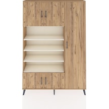 Arges Dolap 11 Raflı 5 Kapaklı 132x30x195 Çam-çam/aytaşı Çam
