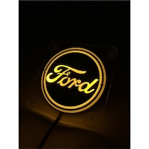 Ahmet Otomotiv Ford Siyah Cam Önü Logo Tabela 24volt Sarı-turuncu Renk