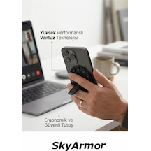 Standlı Silikon Vantuzlu Telefon Sabitleyici Ve Masa Üstü Tutucu Sky161 Siyah