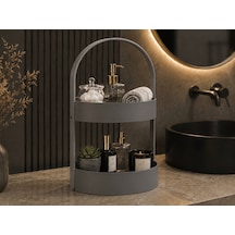 3d Baskı İki Katlı Banyo Düzenleyici - Taşınabilir Organizer Ve Saklama Standı-gri Çok Renkli