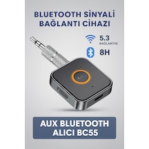 Myblack Kablosuz Bluetooth 5.3 Jack Aux Araç Ses Aktarım Kiti Adaptörü Bluetooth Dönüştürücü