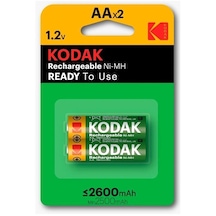 Kalem Pil Şarj Edilebilir Aa 2600 Mah 2 Li 1 Paket Kumanda Oyuncak Pili Şarjlı Ni-mh 1 Paket Doldurulabilir Pil