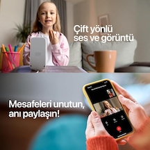 Ev Kamerası Ekranlı 2.5k 4mp Mobil Kontrol Wifi 360 Hareket Takip Bebek Kamerası X7208
