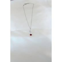 Gümüş Kaplama Kırmızı Gül Figürlü Kadın Kolye Tj-bko6441 Altın - Çok Renkli