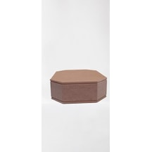 Hobi Dekoratif Takı Kutusu Çokgen Model Klipsli Bölmeli Ham Ahşap Mdf El Yapımı