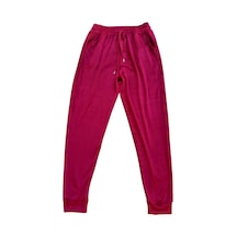 Parlak Kadife Cepli Pantolon Eşofman Pijama Altı Unisex Lastikli Paça Bordo Çok Renkli