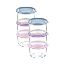 6 Adet Renkli Kapaklı Mini Saklama Kabı, 175 Ml, Bulaşık Makinesinde Yıkanabilir
