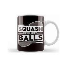 Squash Requires Balls Indoor Tennis Court Player Coach Match Kupa Bardak Porselen Karışık