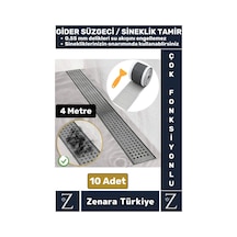 Suya Dayanıklı 0.55mm Delikli Sineklik Tamir Kiti Gider Süzgeci Saç Kıl Ayırıcı 12cm X 4metre 10adet