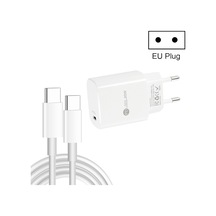 Pd11 Tek Pd3.0 Usb-c / Tip-c 20w Hızlı Şarj Cihazı 1m Tip-c Tip-c Veri Kablosu, Ab Fişi Beyaz Beyaz