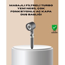 Çok Fonksiyonlu Filtreli Duş Başlığı Masaj Etkili Siyah