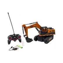1/20 Uzaktan Kumandalı Ekskavatör Şarjlı Işıklı Duman Çıkaran İş Makinesi Paletli Excavator