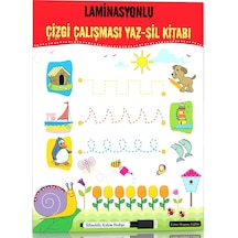 Okul Öncesi Laminasyonlu Çizgi Çalışmaları Yaz-sil Kitabı