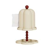 Beige Antik Tarzdaki Fransız Retro Doku Kutusu Gelişmiş Kutu Beyaz