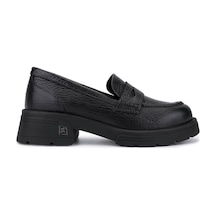 Tamer Tanca Kadın Hakiki Deri Siyah Jumbo Loafer Ayakkabı 33 25525 Bn Ayk Sk25-26 Sıyah Jumbo Siyah