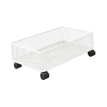 Suntek Lavabo Altı Düzenleyici 1 Katlı Tekerlekli Depolama Beyaz