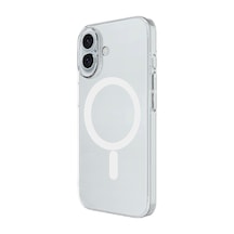 Apple Uyumlu iPhone 17 Kılıf M-safe Şarj Özellikli Şeffaf Kamera Çerçeveli Porto Kılıf Şeffaf
