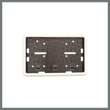 Bezos Çerçeveli Motor Plakalık Plaka Altlığı Beyaz 17x26 Cm Mmbz