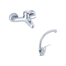 Erce Mix Kuğu Evye ve Banyo Bataryası Krom