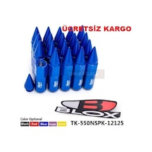 Space Sivri Bijon Takımı Blox Mavi Renkli Uzun Bijon