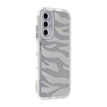 Newface Samsung Galaxy A05s Kılıf Reflexion Desenli Kapak - Desen 10 Gri
