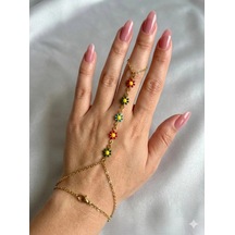 Mineli Papatya Detaylı Çelik Şahmaran Çok Renkli Mineli Papatya Detaylı Çelik Şahmaran Çok Renkli
