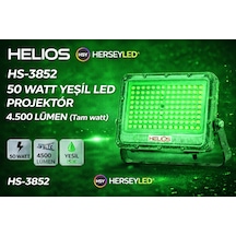 Helıos Hs-3852 50 Watt Yeşil Işık Led Projektör 4.500 Lümen Tam Watt Hs-3852 Yeşil