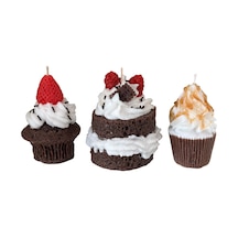 Kremalı Pasta Cupcake Mum 3 Lü