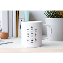 Formula 1 Araçları Kupa Bardak Yarış Tutkunlarına Özel Minimal F1 Tasarım Beyaz