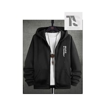 Tarzsokak Believe Yourself Sweatshirt Fermuarlı Hırka Siyah