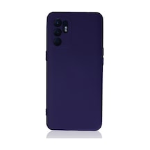 Reno 6 Kılıf Nano İçi Kadife Silikon - Mor Bz8683140314026