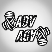 Off Road Motorsiklet Adventure 3D Sticker 2 Adet