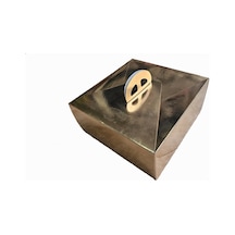 Saplı Pasta Kutusu 25x25x13 Gold