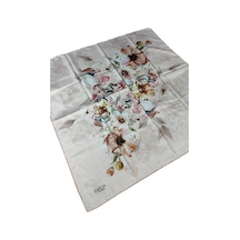 Mim Eşarp Emilya Rayon Çiçek Desenli Eşarp 90x90 Cm Tarçın - Pudra