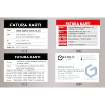 Fatura Kartı Pvc Plastik Kart Çift Taraflı Baskı 10 Adet