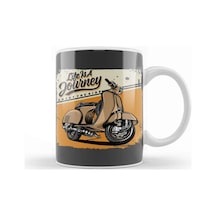 Vespa Classic Life İs A Journey Vespa Lover Kupa Bardak Porselen Karışık