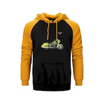 Victory Vison Green Sarı Renk Reglan Kol Kapşonlu Sweatshirt Sarı