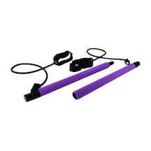 Suntek Portatif Pilates Bar Ayarlanabilir Egzersiz Çubuğu Mor