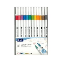 444 Color Liner Keçeli Kalem, 0.5 Mm, 12 Renk Seti
