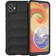 Samsung Galaxy A04e Uyumlu Silikon Kılıf - Kamera Korumalı Esnek Yeni Nesil Airbag Kapak-Siyah
