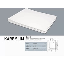 Nkp Kare Slim Duroplast Yavaş Kapanan Klozet Kapağı - Nkp0410
