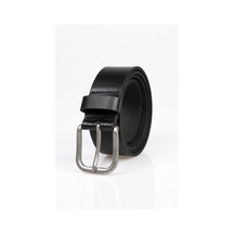 Tudors Erkek %100 Hakiki Deri 4 Cm Spor Siyah Kemer-26410 Siyah