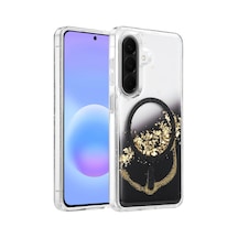 Onegif Samsung Galaxy A37 5g Lotus Simli Magsafe Kapak - Siyah - Siyah
